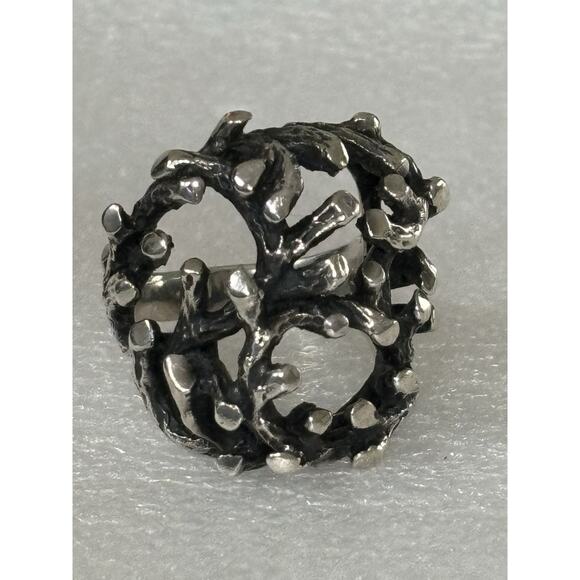 James Avery Jewelry - Vintage James Avery Brutalist Sterling Silver Organic Branch Thorn Ring Sz 8 11g